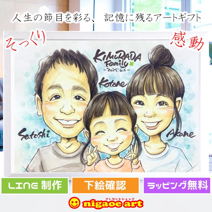 金婚式 お祝い プレゼント 両親 似顔絵 銀婚式 贈り物 （優しい透明
