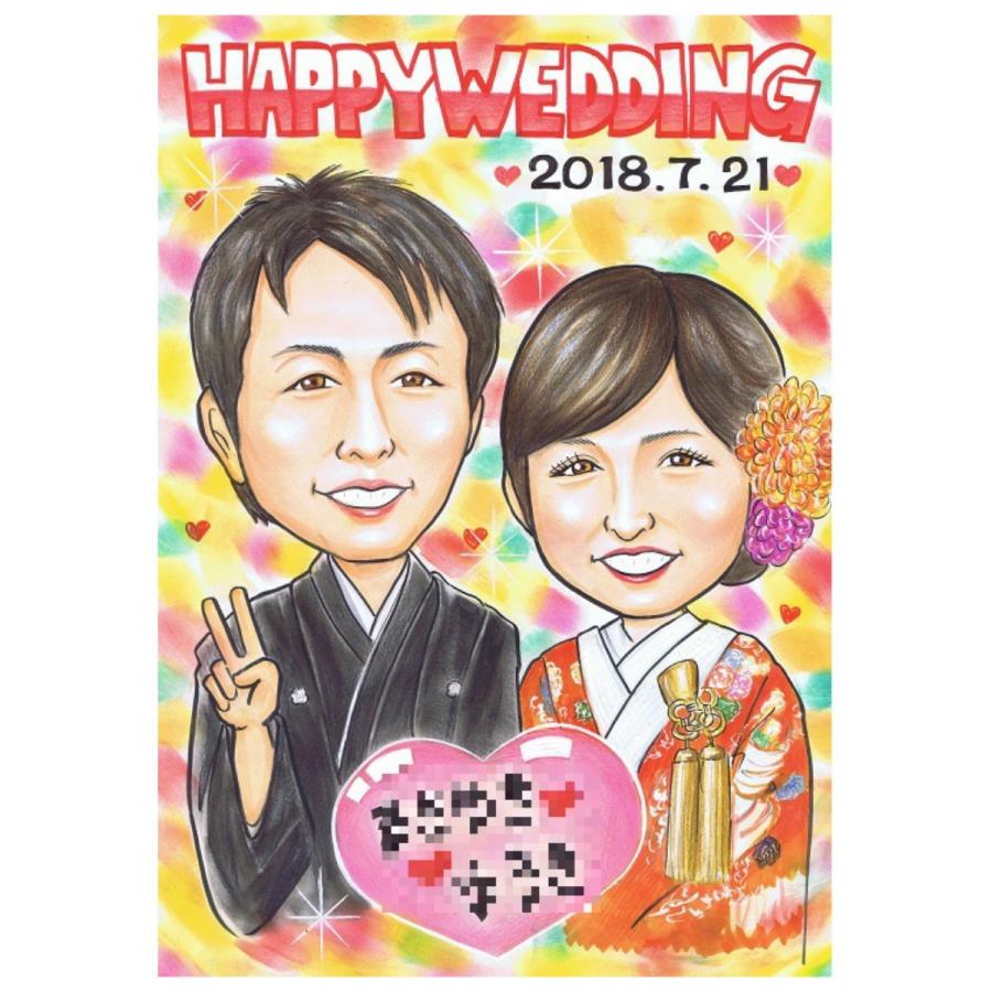 似顔絵ウェルカムボード ウェディング ブライダル 挙式 結婚式 新郎 新婦 披露宴 結婚祝い ギフト サプライズ （ソフトタッチ）_12