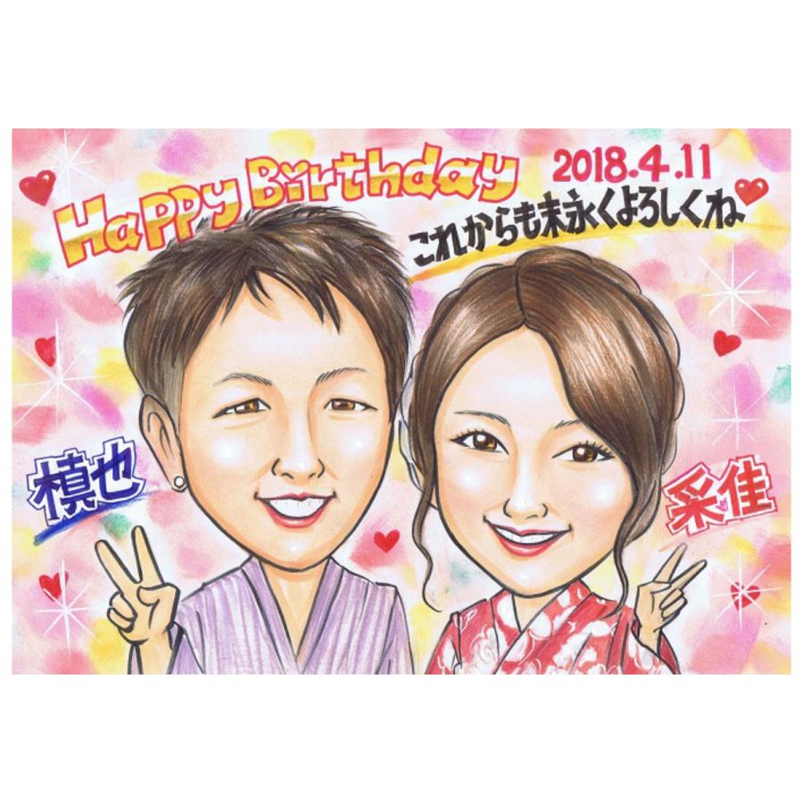 似顔絵ウェルカムボード ウェディング ブライダル 挙式 結婚式 新郎 新婦 披露宴 結婚祝い ギフト サプライズ （ソフトタッチ）_14