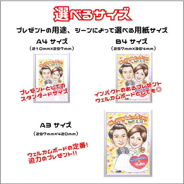 似顔絵ウェルカムボード ウェディング ブライダル 挙式 結婚式 新郎 新婦 披露宴 結婚祝い ギフト サプライズ （ソフトタッチ）_5