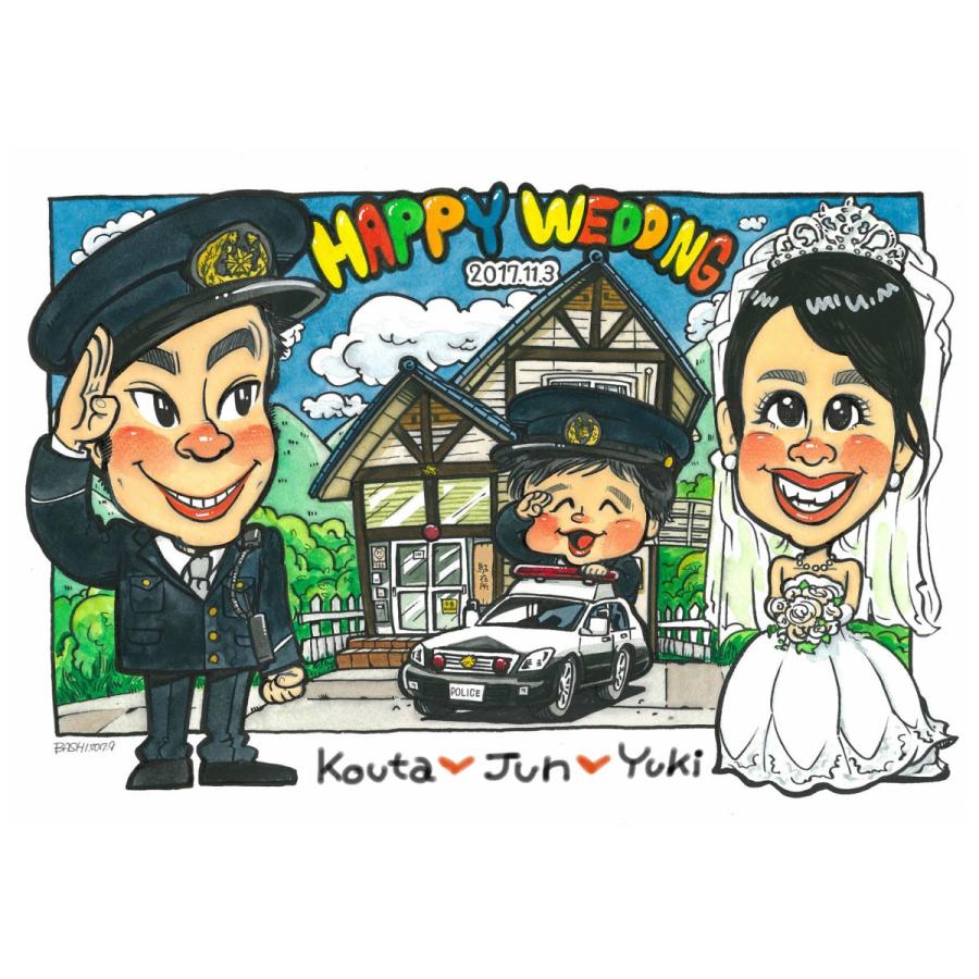 似顔絵プレゼント（カートゥーンタッチ）還暦祝い 父 母 祖父 祖母