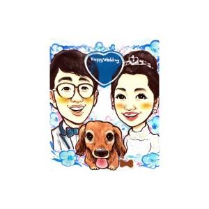 似顔絵ウェルカムボード（カラフルポップタッチ）ウェディング