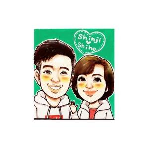 似顔絵ウェルカムボード（カラフルポップタッチ）ウェディング