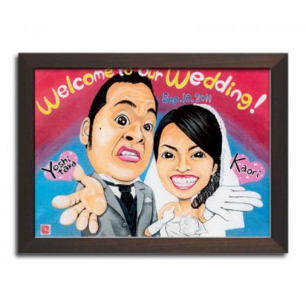 記念似顔絵色紙サイズ たむらがはく 誕生日 プレゼント ブライダル 記念日 彼氏 彼女 友達 父 母 子供 Sik Tam 01 似顔絵カムカム 通販 Yahoo ショッピング