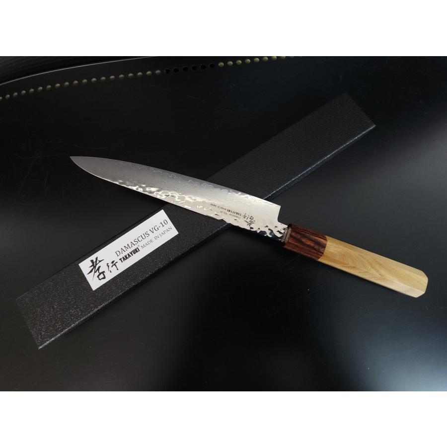 【人気商品！】堺孝行 33層槌目ダマスカス和式ペティナイフ 150mmの画像
