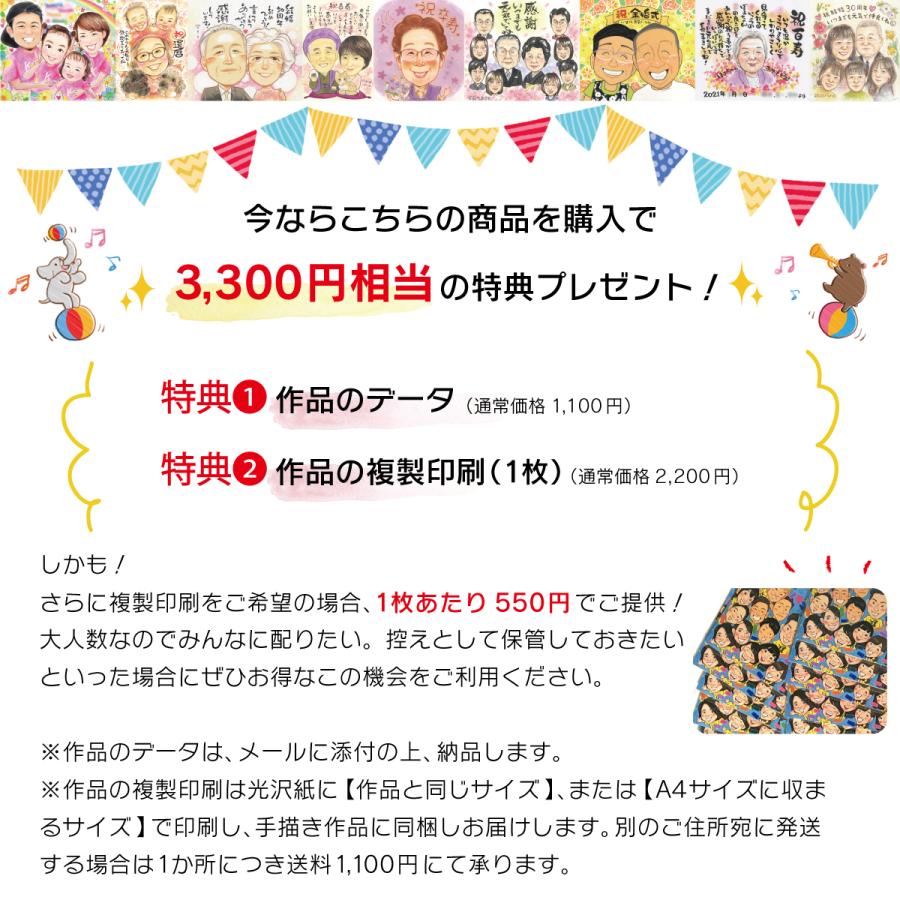 2904円 日本全国 送料無料 似顔絵 プレゼント 結婚祝い お祝い 結婚記念日 結婚式 ボード 家族 カップル 金婚 還暦 古希 喜寿 傘寿 米寿 卒寿 退職 大人数 田村まりり