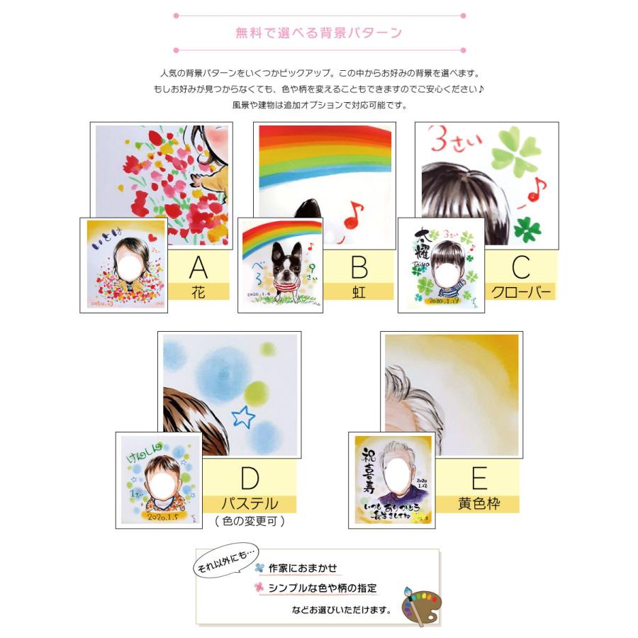 似顔絵 大切な家族の一員 ペットの似顔絵もおまかせ ペットだけでも家族と一緒でもOK ペットロスにも ぽん太_10
