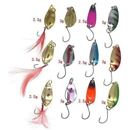 釣り具 ルアー 2.5gから3.5g スプーンルアー 12個 ルアーセット B