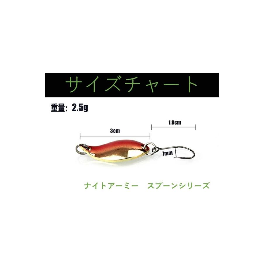 無料サンプルok 釣り具 ルアー スプーンルアー 2 5g マイクロスプーン 8個セット ルアーセット 渓流ルアー 管釣りルアー ニジマスルアー ナイトアーミー 7sbbagg5cbd3a2ao P1ai
