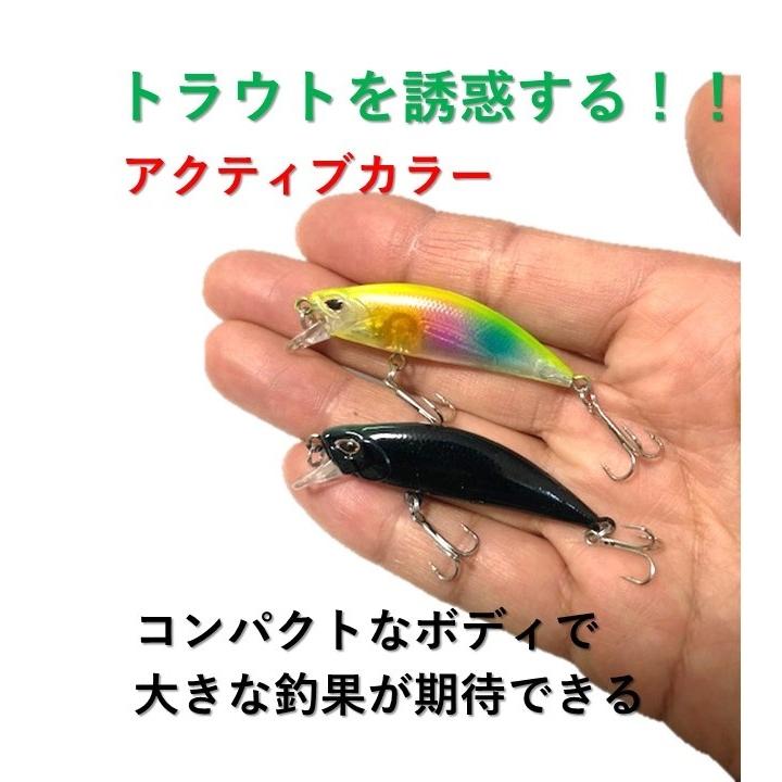 釣り具 ルアー 5g シンキングミノー アクティブカラー5色セット
