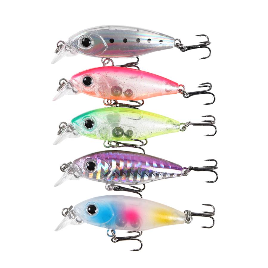 釣具ルアー4.4g メバル アジ ミノー 4.5cm 選べる 5色 ルアー