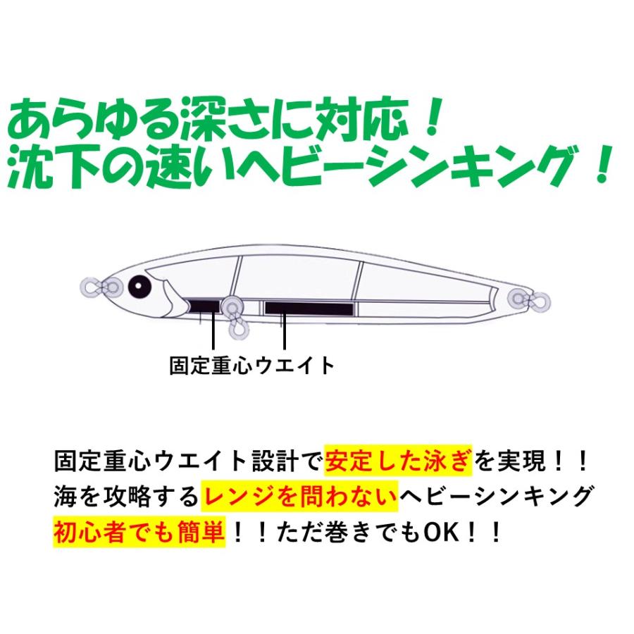 釣具 シンキングペンシル 5色入り ライトゲーム用 ルアー セット