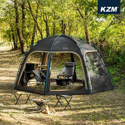 KZM OUTDOOR｜ビバドームシェルターブラック 韓国テント アウトドアテント キャンプ 人気テント ドーム型テント