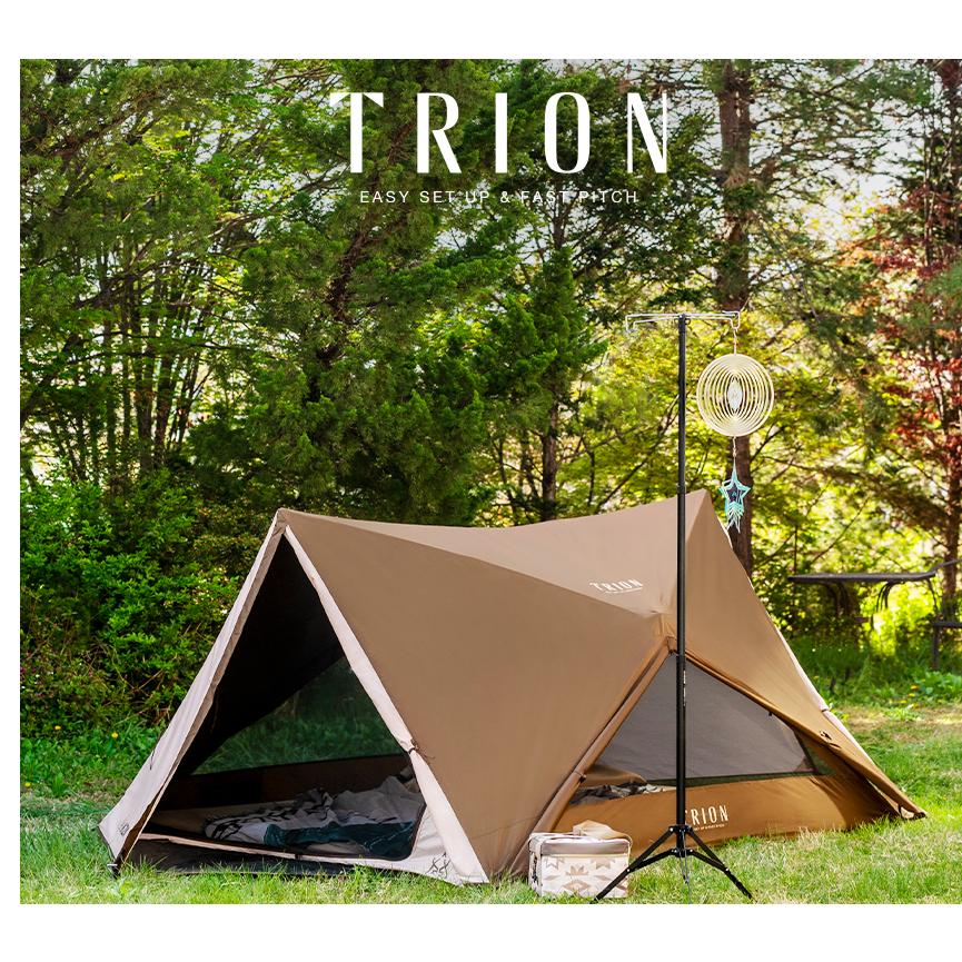 ソロテント 女性も簡単 KZM トリオンテント 1〜2名用のワンタッチ