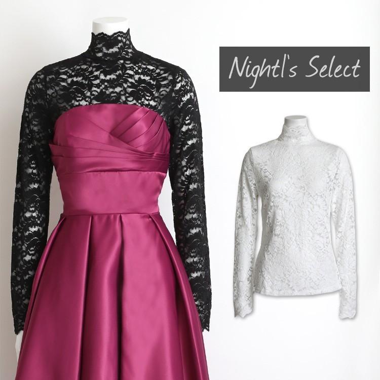 ブラウス 演奏会 吹奏楽 パーティー 結婚式 チュニック 大きいサイズ レディース レース 長袖 インナーシャツ トップス ブラック 黒 6263 パーティードレス通販ナイトワン 通販 Yahoo ショッピング