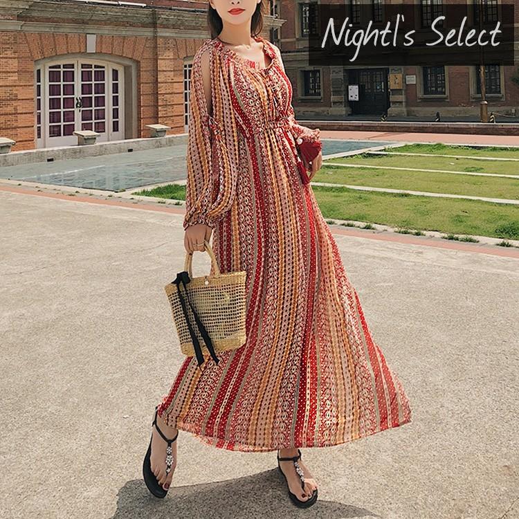 ワンピース オフショルダー 2way マキシ ワンピ ボヘミアン スリット ロング ワンピース 袖 レッド 赤 ワイン 大きいサイズ S M L Xl 70 パーティードレス通販ナイトワン 通販 Yahoo ショッピング