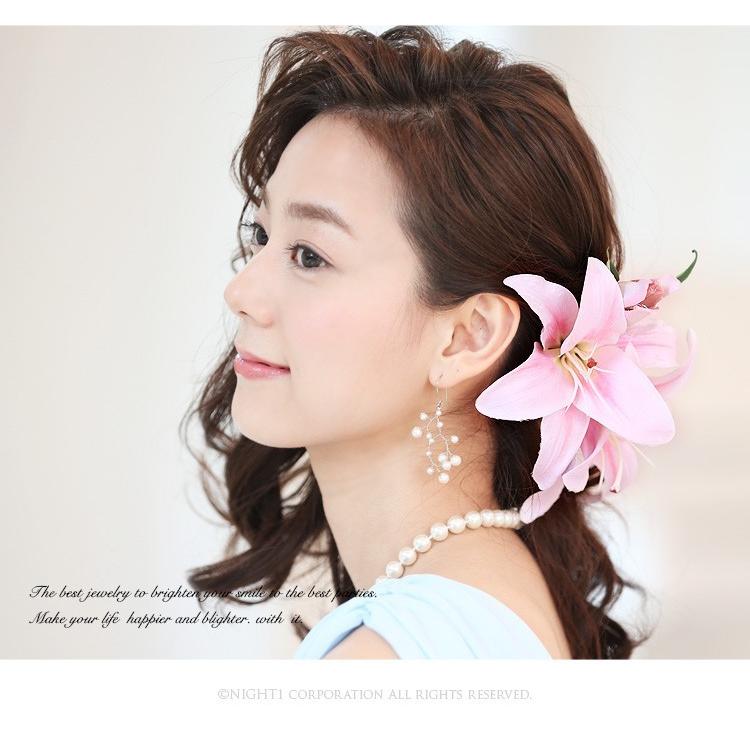 ヘッドドレス 花 結婚式 髪飾り ヘアアクセサリー カサブランカ ユリ 結婚式 手作り 日本製 ハンドメイド 花 和装 ピンク 紫 黄色 白 Fm4122 パーティードレス通販ナイトワン 通販 Yahoo ショッピング