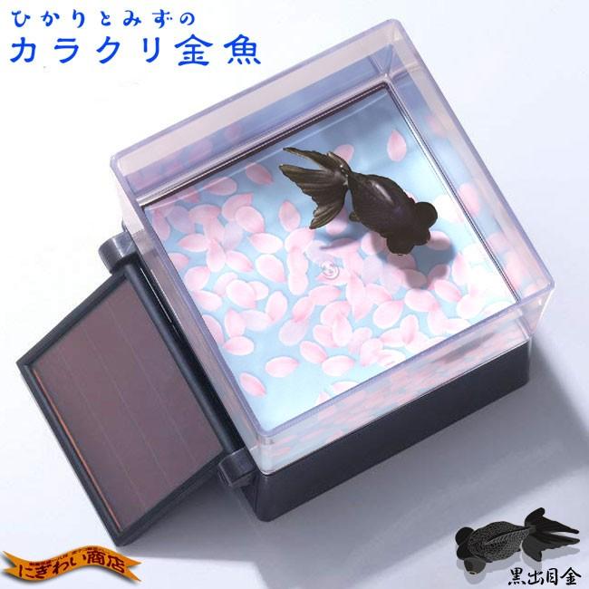 タカラトミーアーツ ひかりとみずのカラクリ金魚 黒出目金 : 変テコ