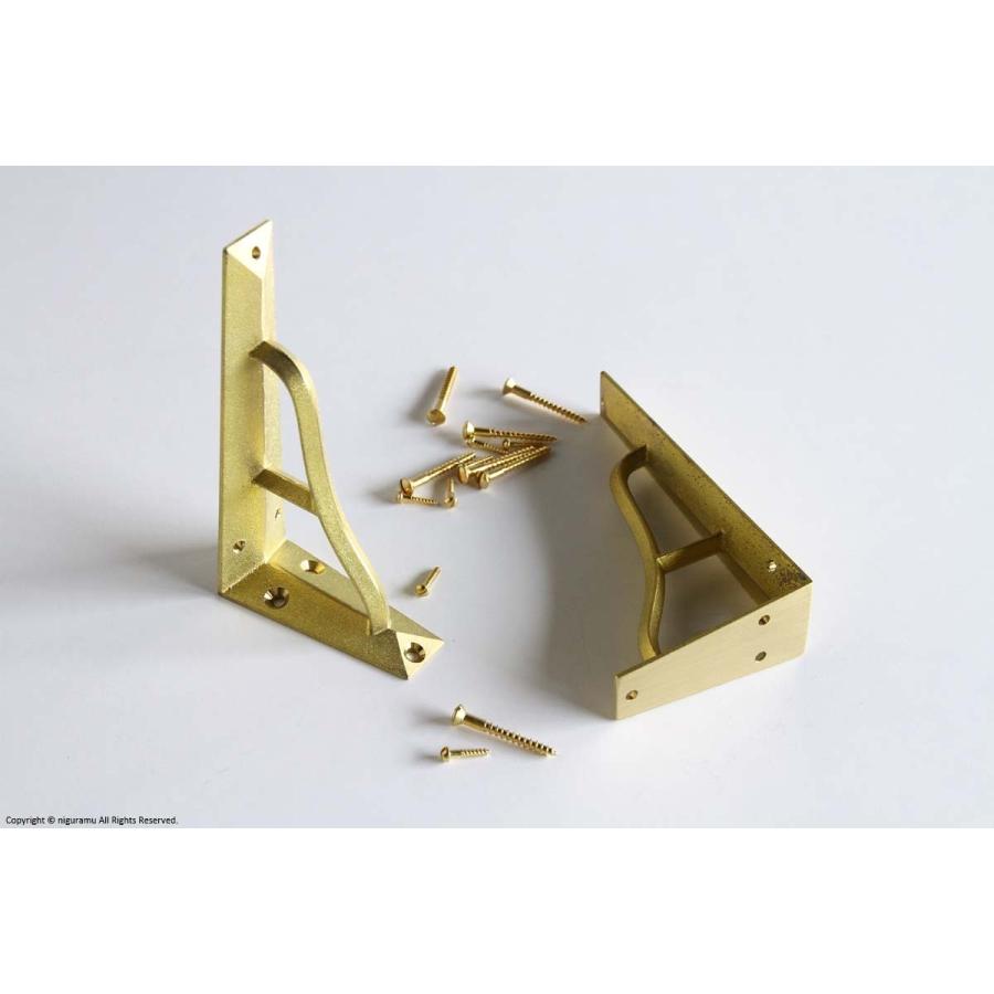 FUTAGAMI 棚受け 小（2個組） 2セット FUTAGAMI 真鍮棚受け2本