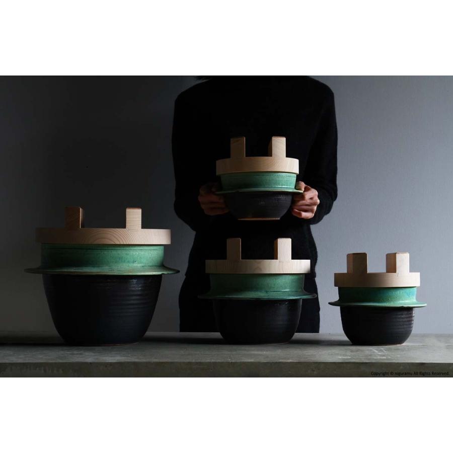 壺　陶器　釜 茶器/茶道具 飾茶壺（飾壺）】 高取焼き 鬼丸雪山作（雪山窯