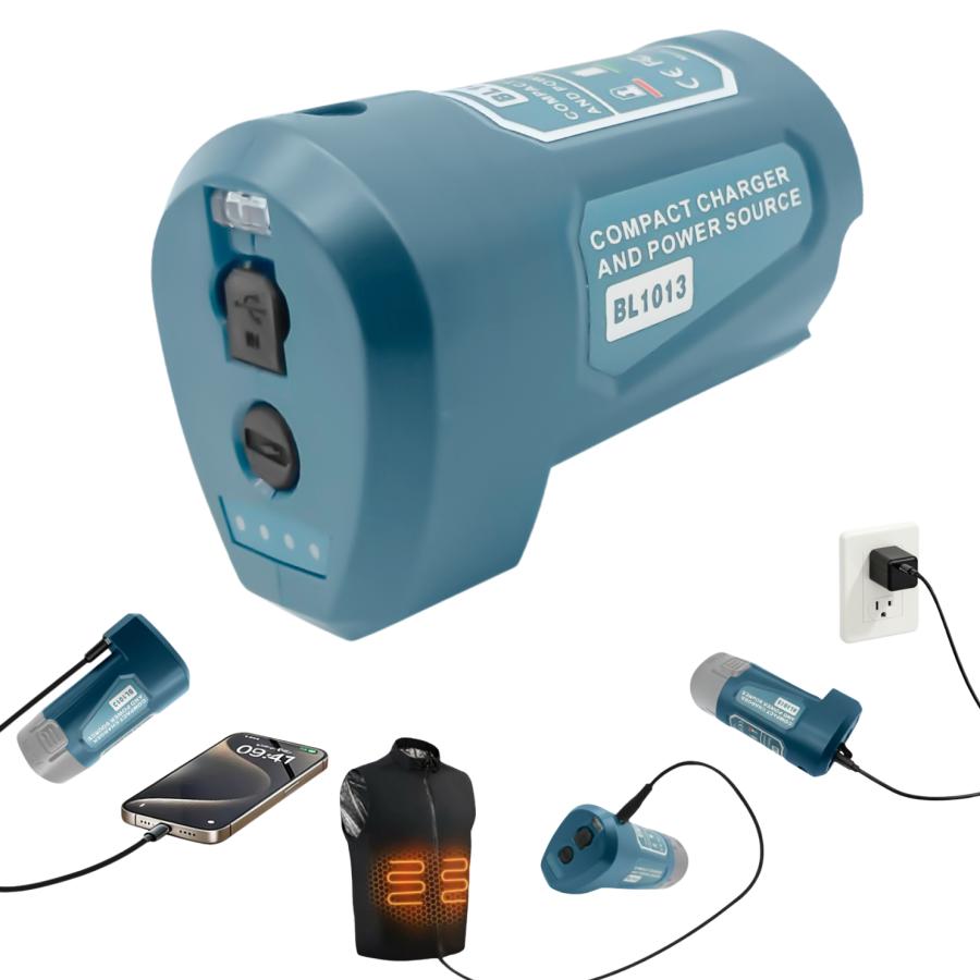 Longsafe USBアダプター 10.8V Type-C入力 充電機能 18W USB出力 12V