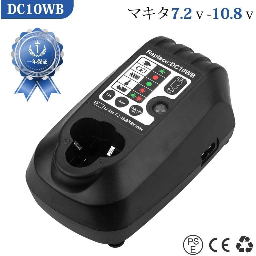 Longsafe マキタ 互換品 充電器 DC10WA DC10WB 7.2V 10.8V BL1013