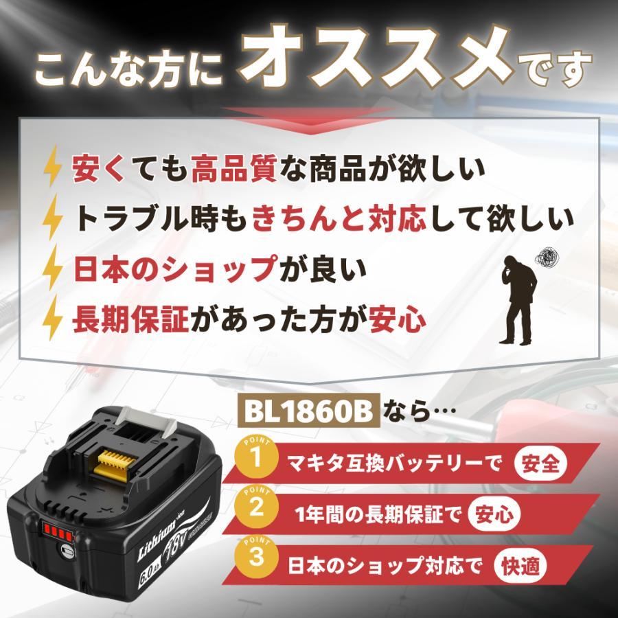 マキタ（makita） 18V バッテリー 充電器セット BL1860B DC18RF 1年