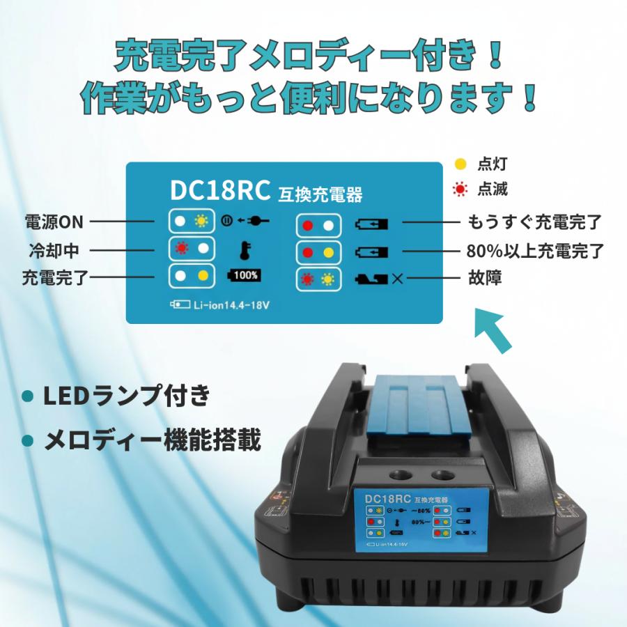 マキタ　互換充電器＋互換バッテリーセット　DC18RCとBL1860B（1個） Amazon.co.jp: Powilling 互換 マキタ 18v バッテリー 充電器セット