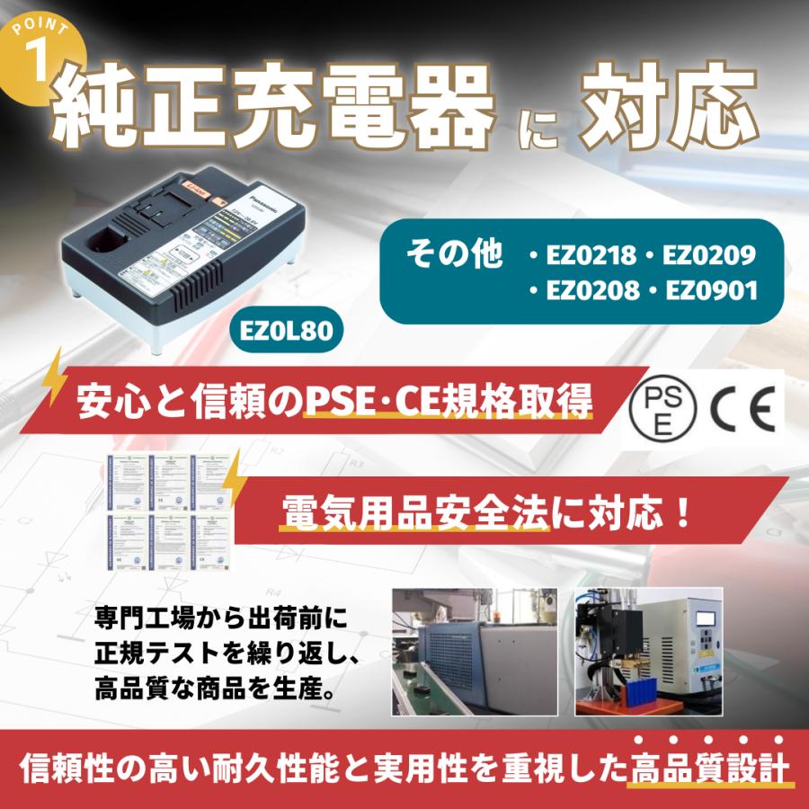 Panasonic（パナソニック） EZ9200 バッテリー 互換 12V 3.0Ah ezt901