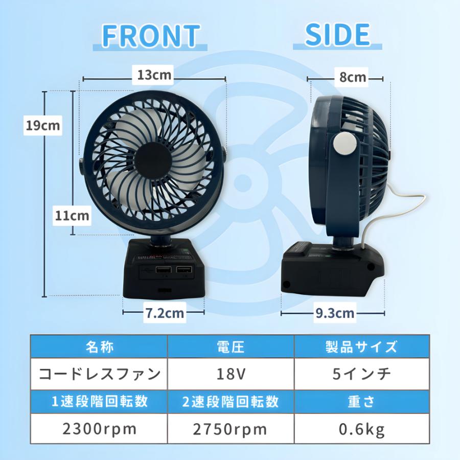 Longsafe マキタ 互換 充電式 扇風機 卓上 ファン 静音 小型 Longsafe マキタ 互換 充電式 扇風機 卓上 ファン 静音 小型