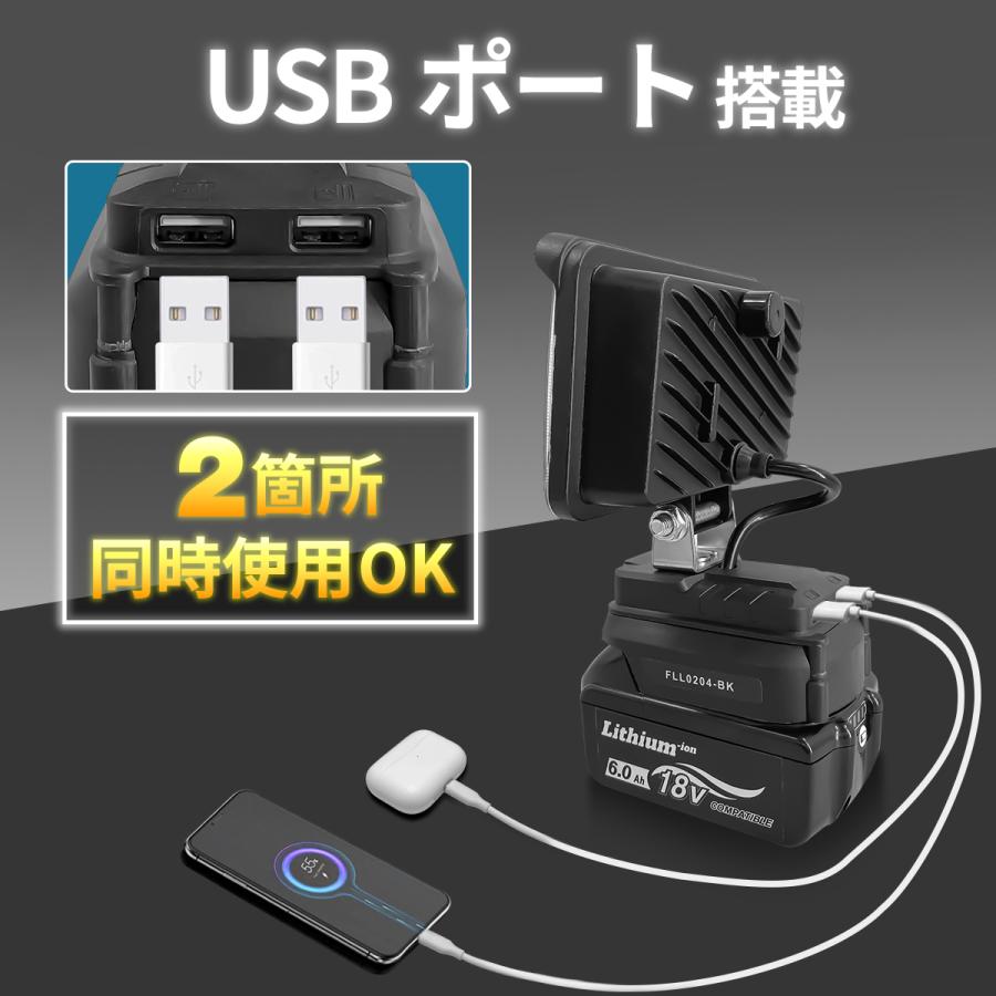 Longsafe マキタ 互換 ワークライト 8インチ LED 充電式 18V 作業灯