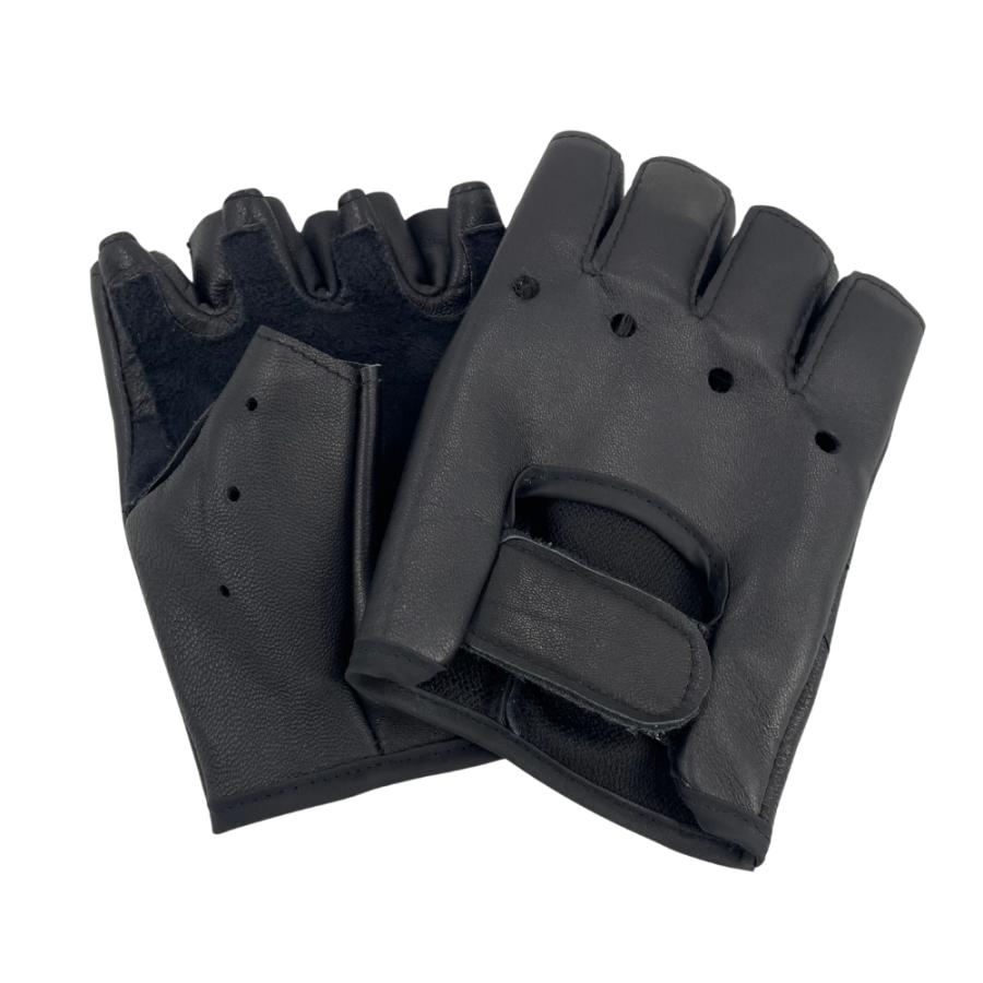 HERMÈS エルメス ブラック 指なしグローブ 8½ 黒 ドライビンググローブ HERMÈS エルメス ブラック 指なしグローブ 8½ 黒 ドライビンググローブ