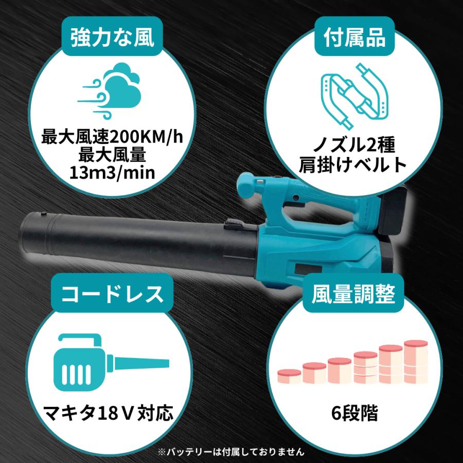 Longsafe マキタ 互換 充電式 ブロワ 大型 超強力 ハイパワー Longsafe マキタ 互換 充電式 ブロワ 大型 超強力 ハイパワー