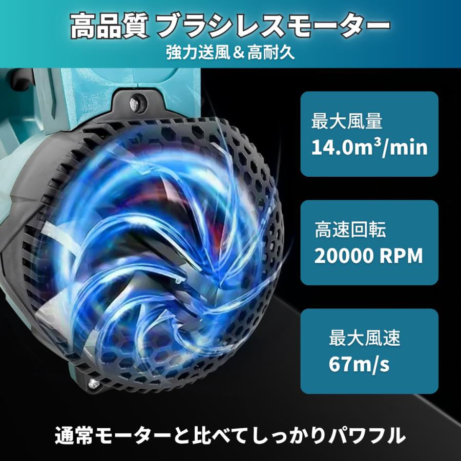 Longsafe マキタ 互換 ハイパワー ブロワー 充電式 ブラシレス 18V