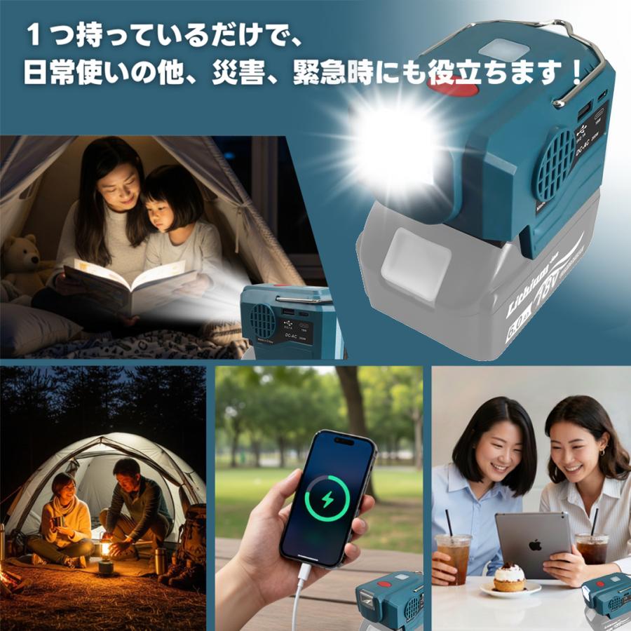 Longsafe インバーター 200W PD3.0 Type-C LED充電式 18V 防災 非常用