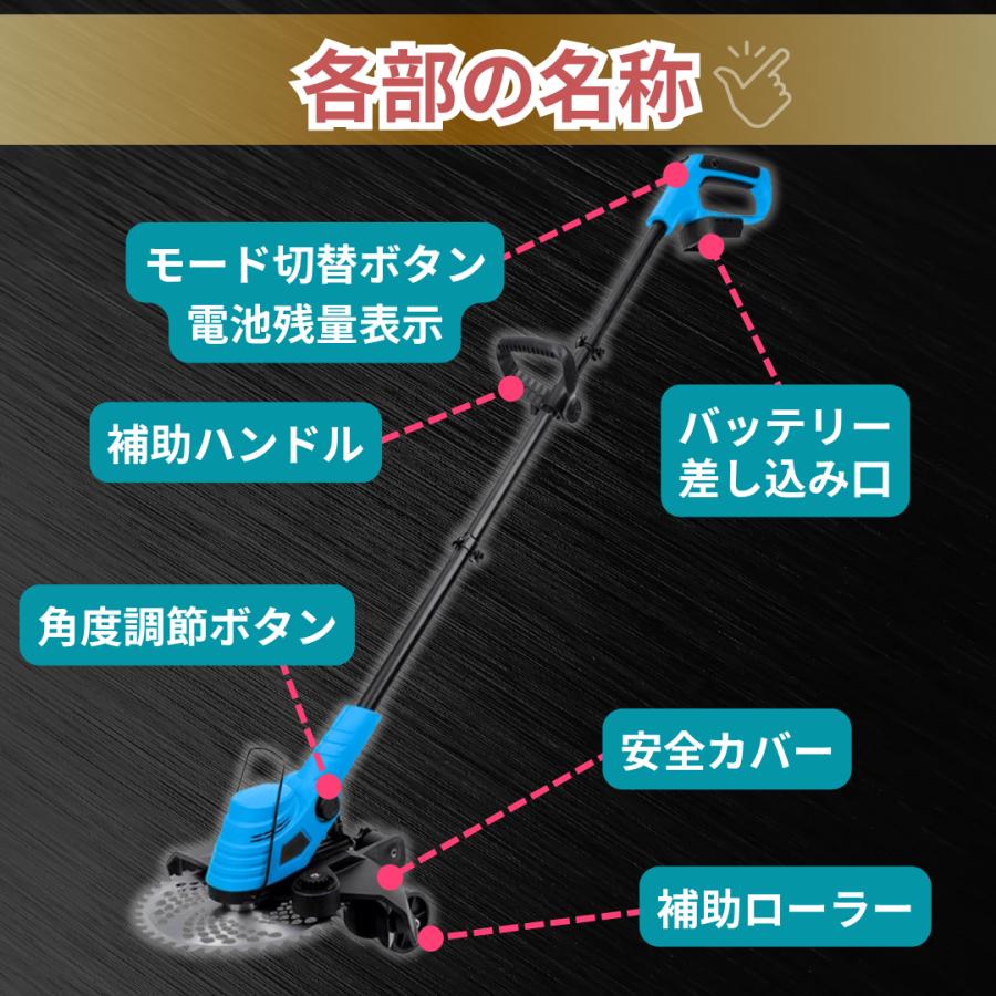 Longsafe マキタ 互換品 草刈機 充電式 18V ブラシレス 角度調整