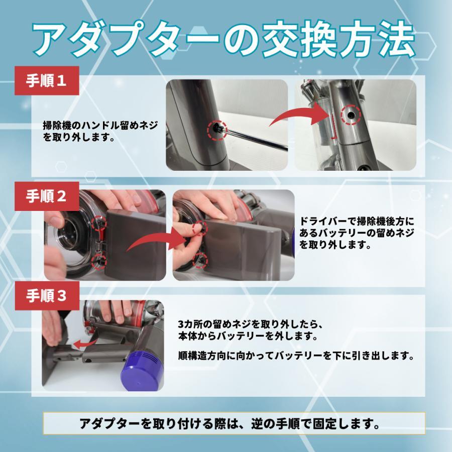 Longsafe ダイソン 互換 Dyson V7 V8 アダプター マキタ バッテリー