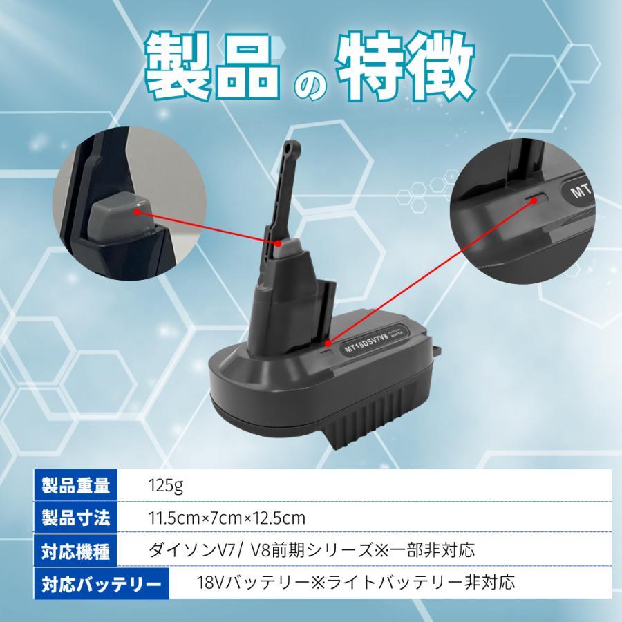 Longsafe ダイソン 互換 Dyson V7 V8 アダプター マキタ バッテリー