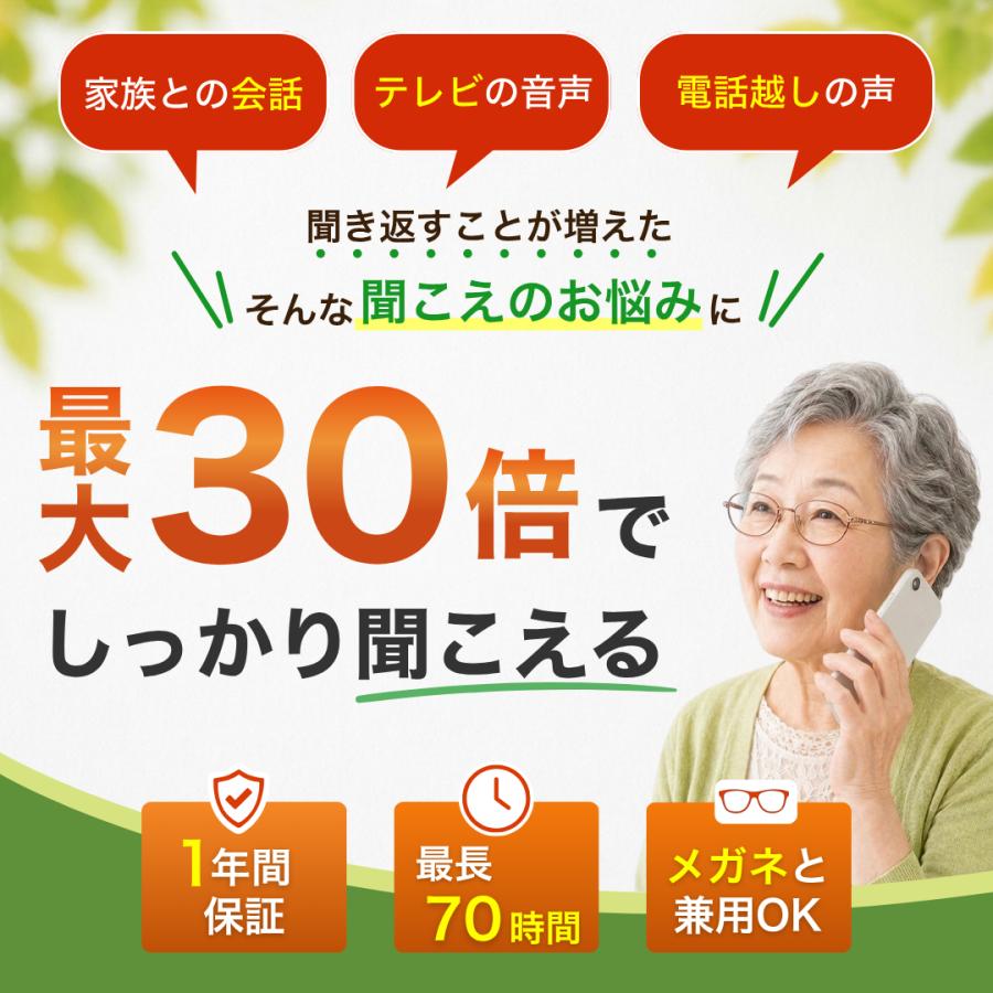 耳らくヒアリング 集音器 高齢者 簡単ガイド 電池式 ポケット型 軽量