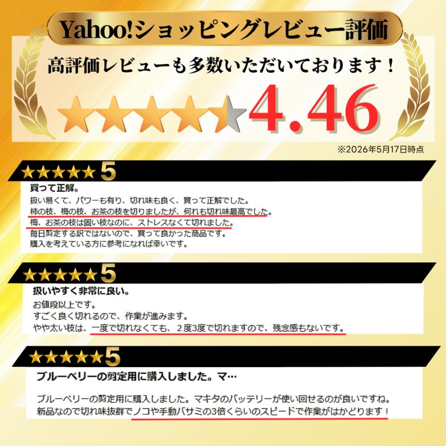 剪定バサミ 電動 充電式 コードレス はさみ ハサミ 軽量 ブラシレスモーター SK5高炭素鋼 4段階調整 マキタ 18V バッテリー 互換 (HAS01-BL) | Longsafe | 01
