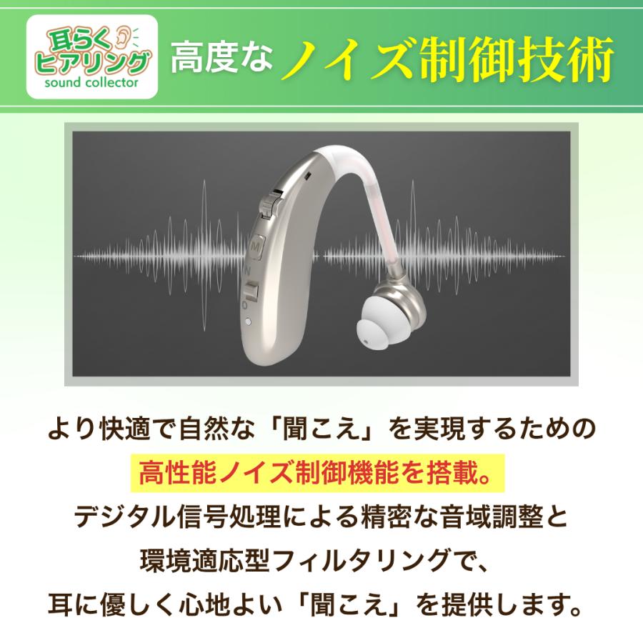 耳らくヒアリング 集音器 高齢者 耳穴式 高品質 簡単操作 軽量 充電式