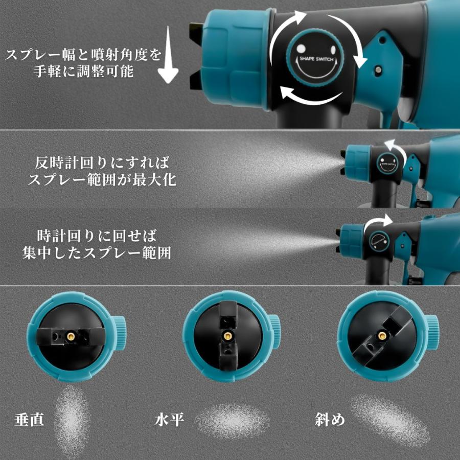 コードレススプレーガン 電動 スプレーガン 塗装 マキタ 18V バッテリー対応 Longsafe マキタ 互換品 スプレーガン 電動 充電式 塗装 コードレス