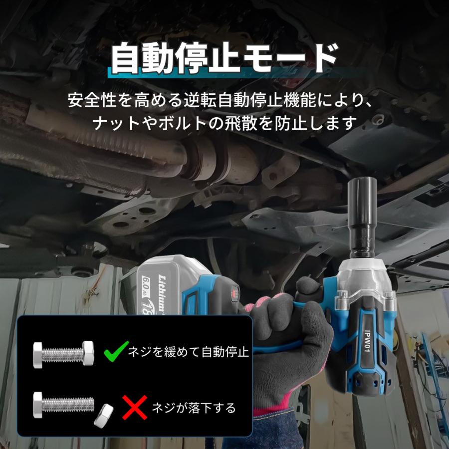 Longsafe マキタ 互換品 インパクトレンチ 電動 18V 充電式 ブラシレス