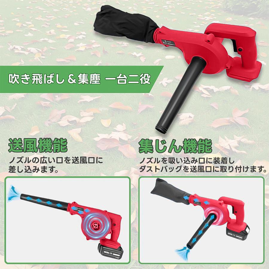 Longsafe ブロワー 充電式 小型 ブロワ ブロアー 送風 車 集塵機