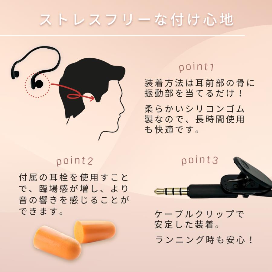 骨伝導 イヤホン 有線 マイク 付き ハンズフリー 通話 オープン