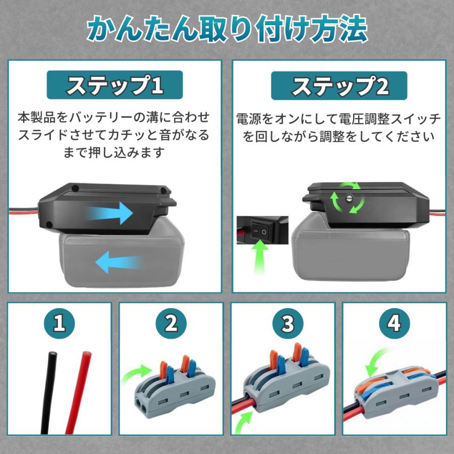 Longsafe 降圧コンバーター 18V→12V バッテリーアダプター 130W 5-13V