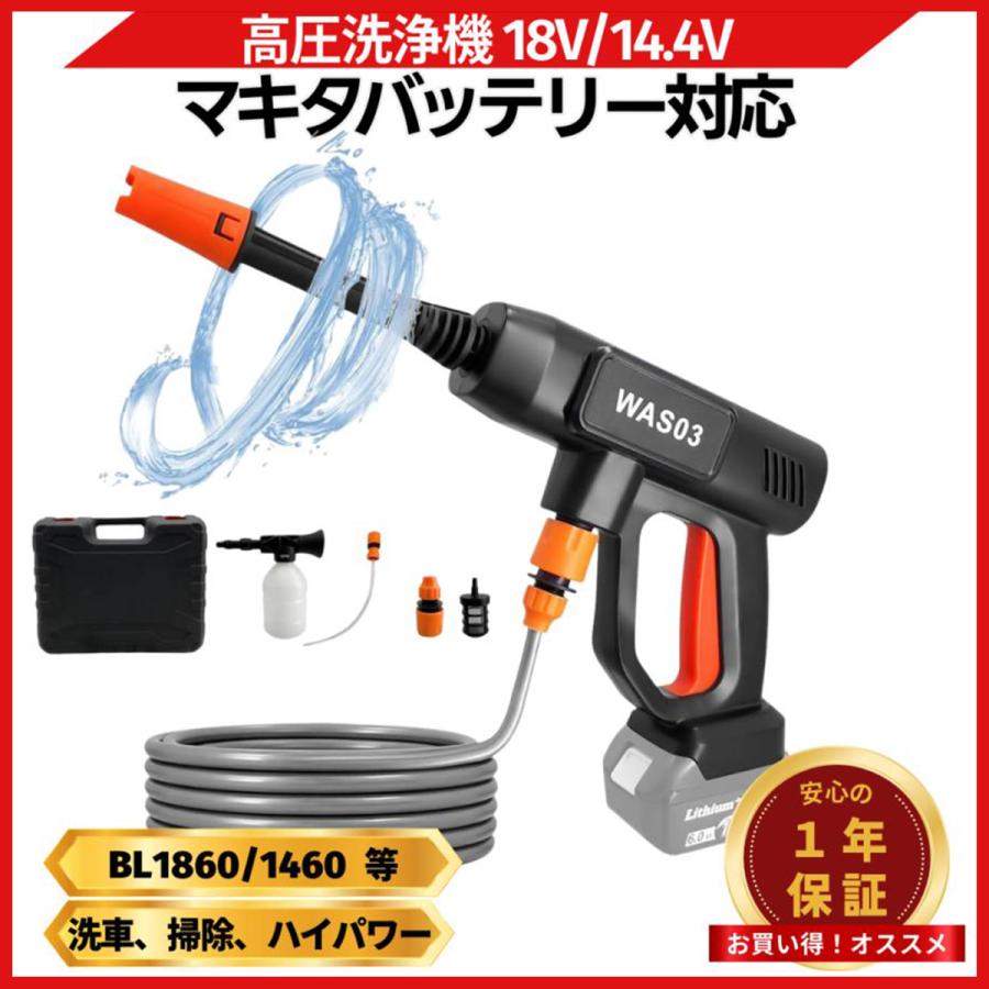 Longsafe 高圧洗浄機 コードレス 充電式 収納ケース付き 18V 14.4V 