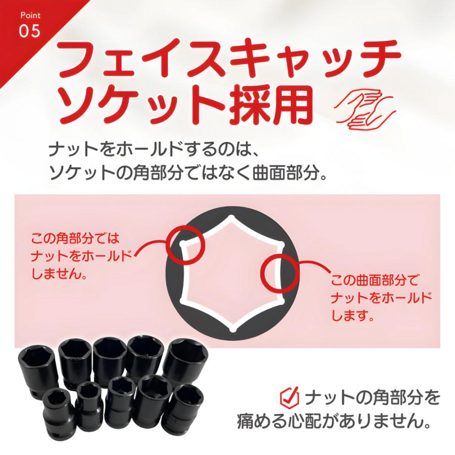 Longsafe インパクトレンチソケット 1/2インチ インパクトレンチ