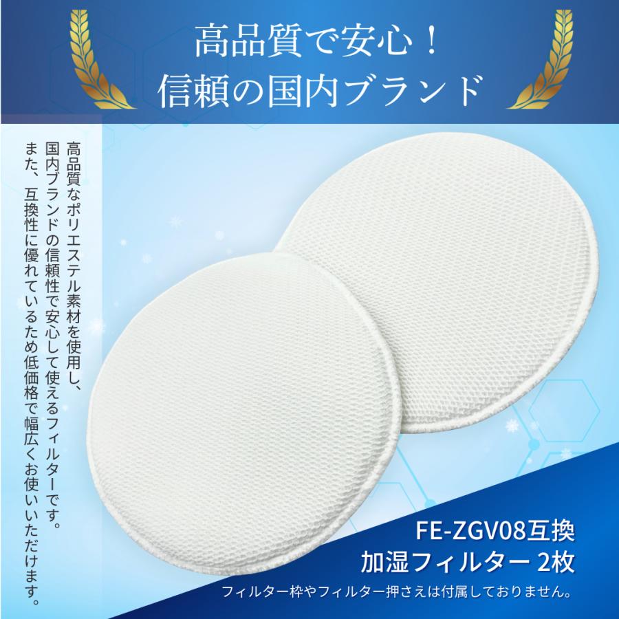 FE-ZGV08互換品 フィルター 加湿空気清浄機 ポリエステル素材 洗浄可能