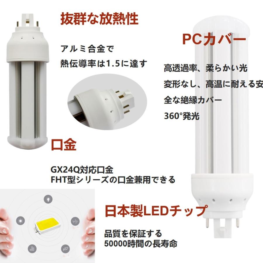 FHT42EX-L 42形FHT42EX led交換コンパクト蛍光灯 FHT42EX-W 16w